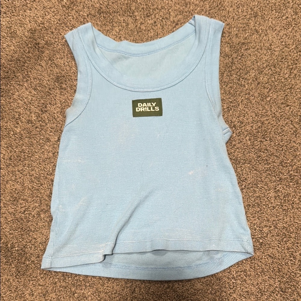 Daily Drills Sky Blue Sleeveless Top